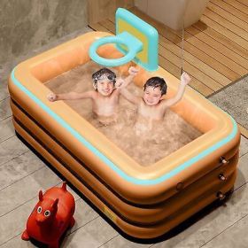 Childrens swimming pool inflatable basketball pool, childrens three-layer adult