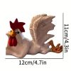 1pc Rooster Resin Statue, Roosters Ornaments, Poultry Models, Resin Crafts For Farmhouse Style Garden Yard Outdoor Decorations